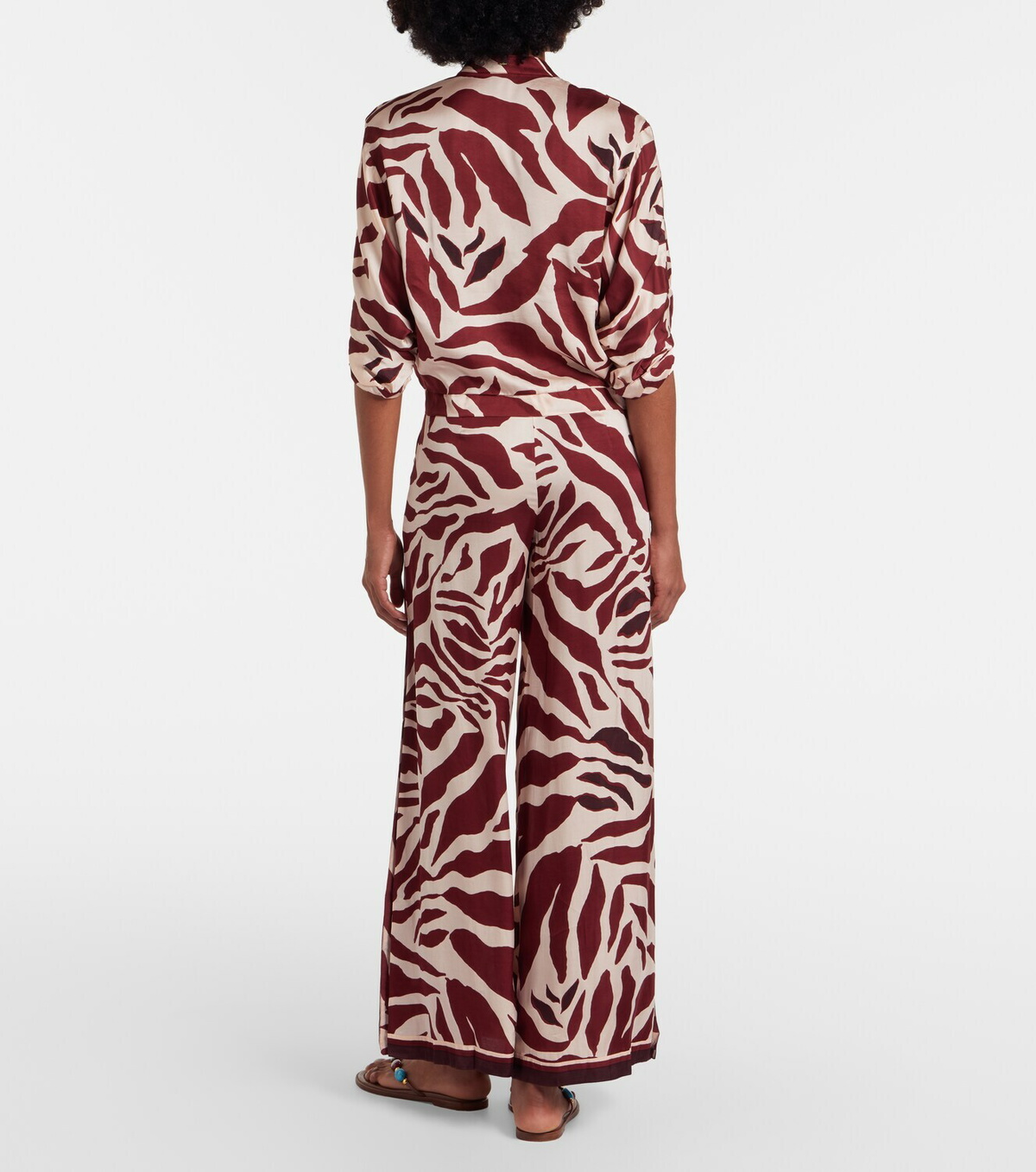 Poupette St Barth Clea animal-print palazzo pants