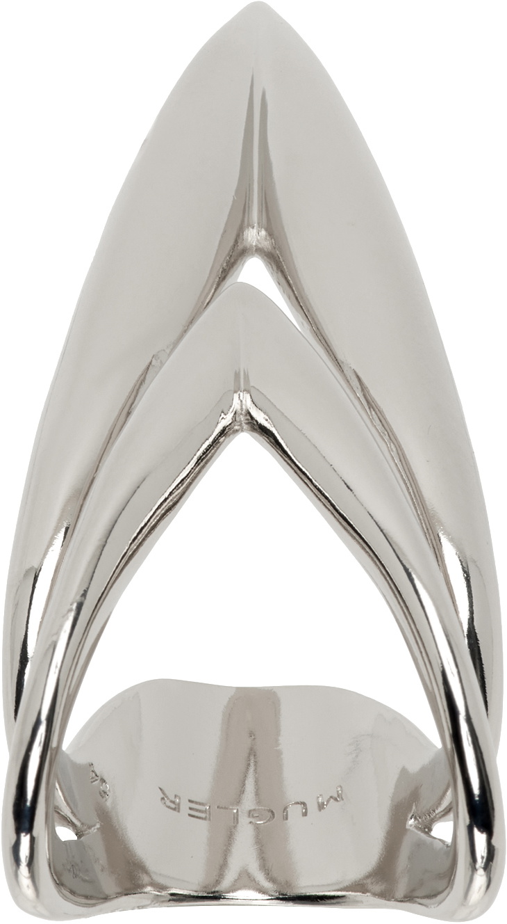 Mugler Silver V Ring