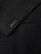 Saman Amel - Linen Double-Breasted Blazer - Black
