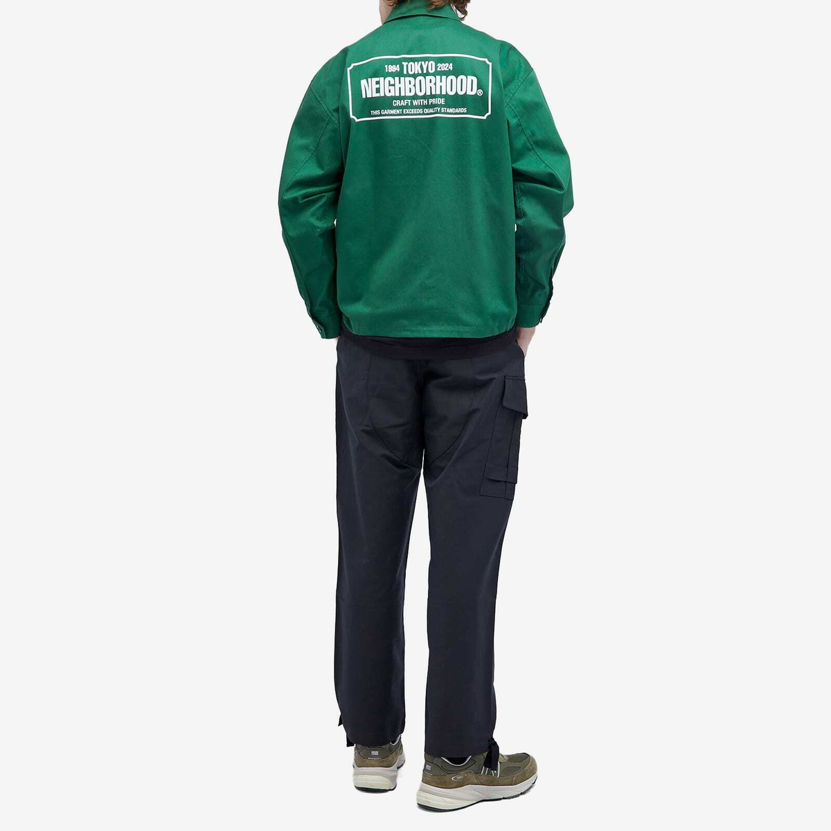 Neighborhood Men's Zip Work Jacket in Green