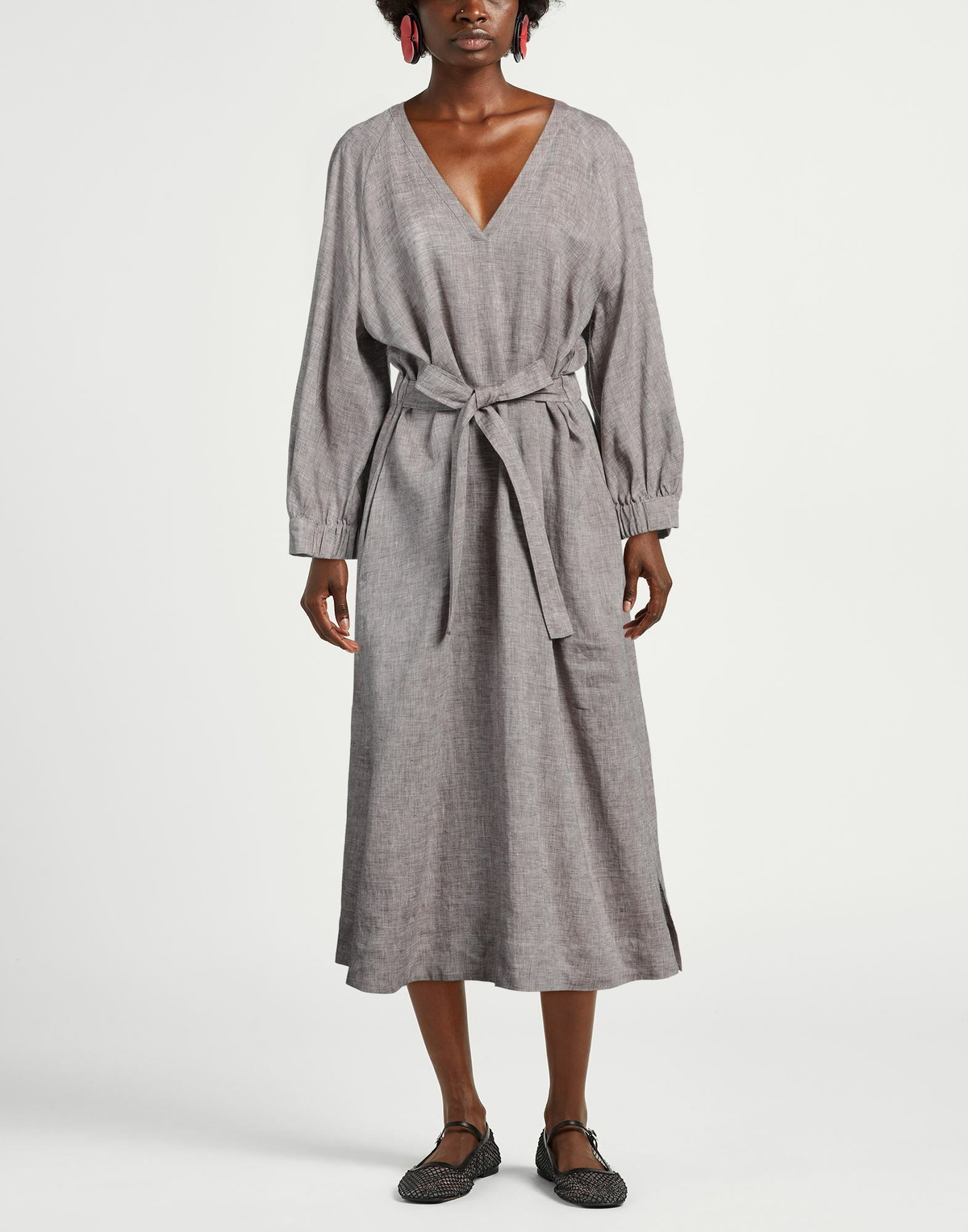 Peserico Womens Midi dress Chocolate in Brown