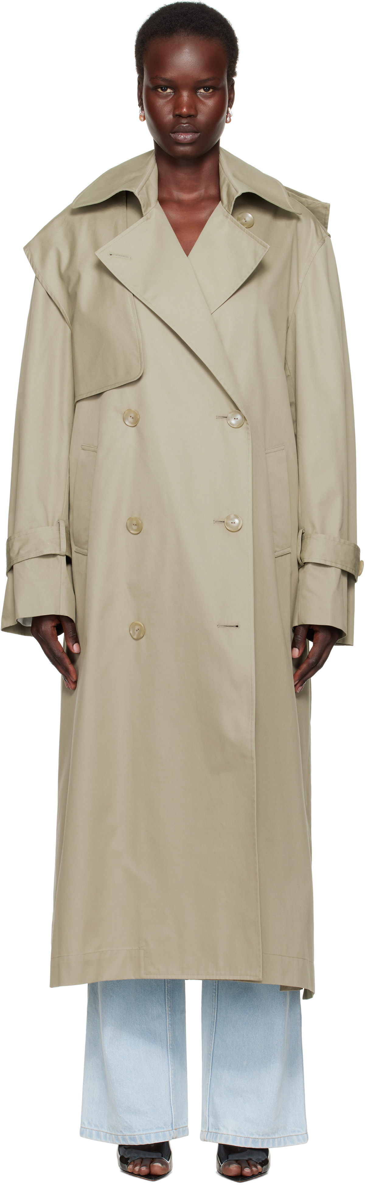 Christopher Esber Beige Loren Trench Coat Christopher Esber