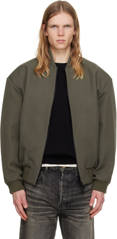 Photo: Fear of God Khaki Virgin Wool Bomber Jacket