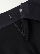 Giorgio Armani - Straight-Leg Grosgrain-Trimmed Wool-Crepe Tuxedo Trousers - Blue