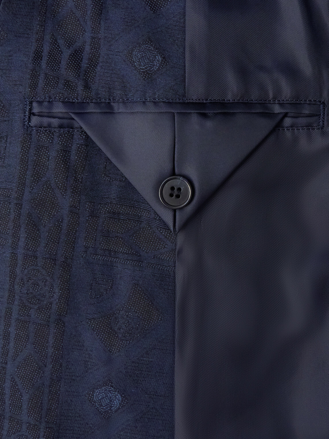 Blue Blue Japan - Double-Breasted Cotton-Blend Jacquard Suit Jacket - Blue