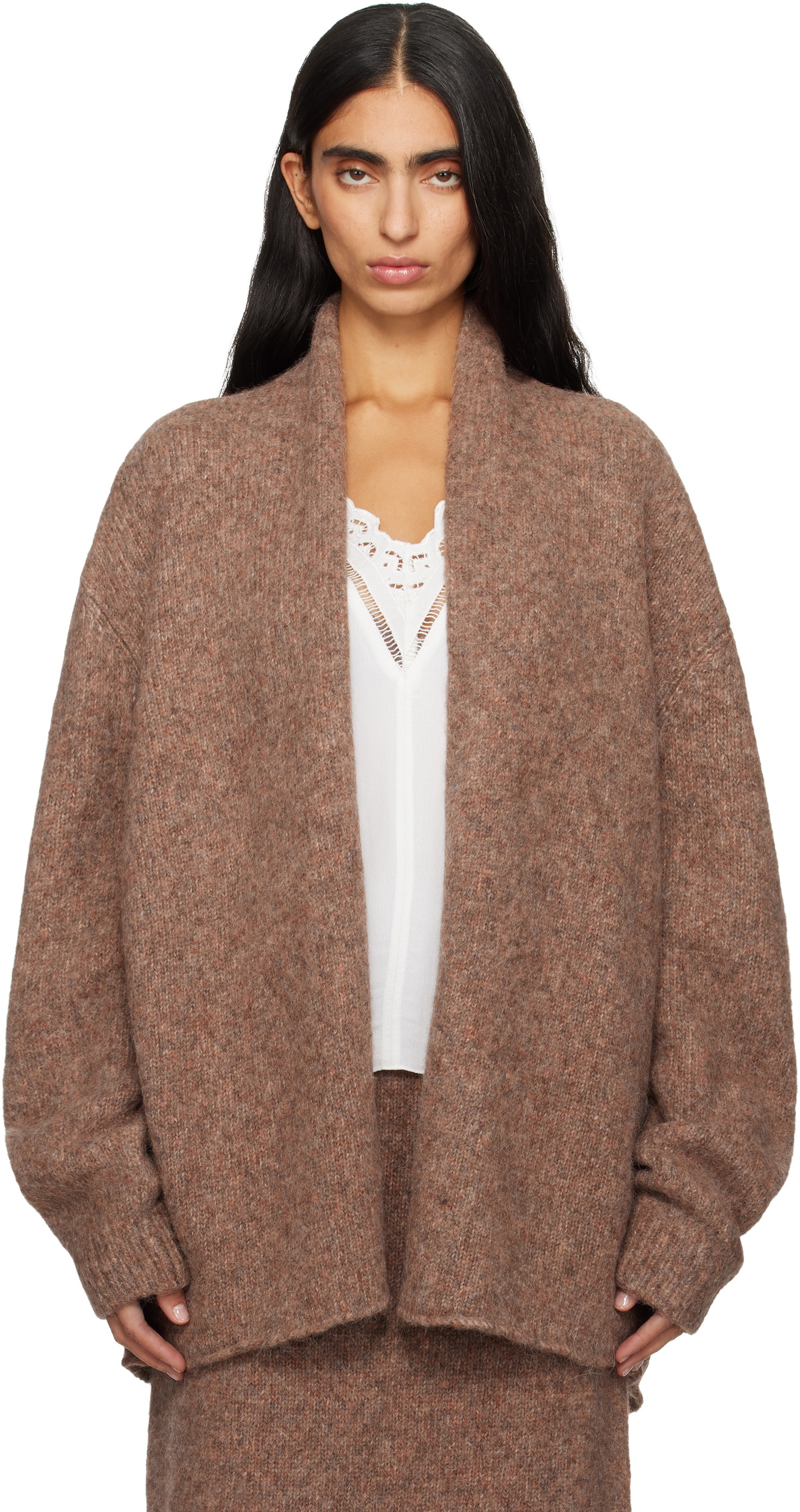 Lauren Manoogian Beige Loft Shawl Cardigan