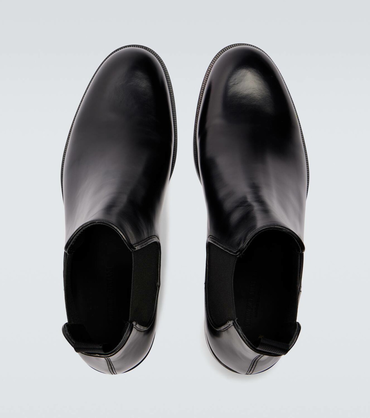 靴 Giorgio armani side zip leather boots Giorgio Armani Zip Leather Boots | Black | FARFETCH AZ