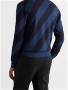 DOLCE & GABBANA - Slim-Fit Striped Cashmere and Silk-Blend Sweater - Blue - IT 46