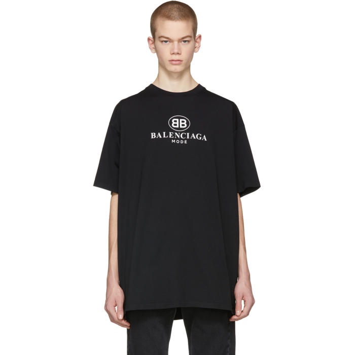 Photo: Balenciaga Black BB Mode T-Shirt
