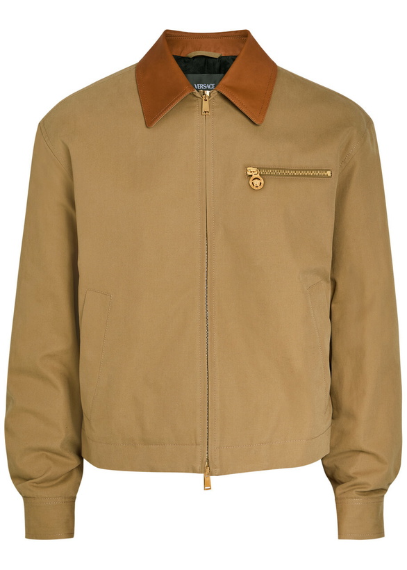 Photo: Versace Quilted Canvas Jacket Beige