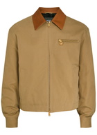 Versace Quilted Canvas Jacket Beige