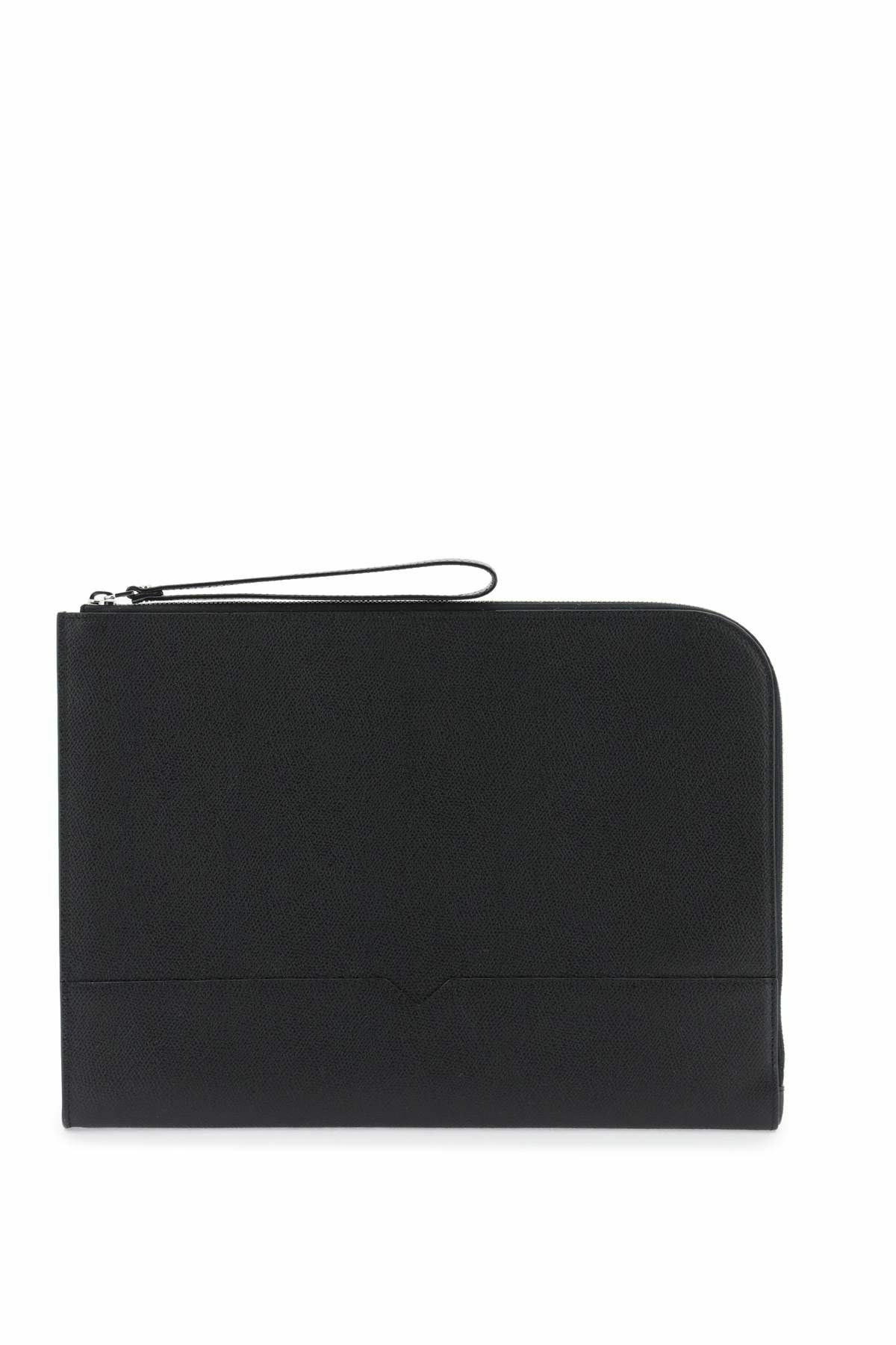 VALEXTRA leather document holder Black