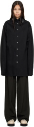 AIREI Black Handstitched Big Denim Jacket