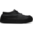 Marsèll Black Cassapana Pebbled Leather Sneakers