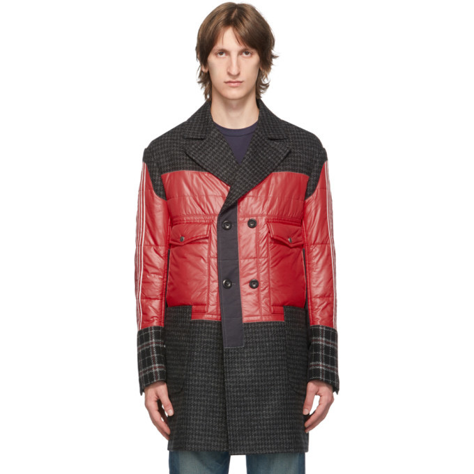 Photo: Junya Watanabe Red Nylon and Wool Coat