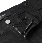 AMIRI - MX1 Skinny-Fit Panelled Distressed Denim Jeans - Black