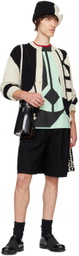 Stefan Cooke Off-White & Black Gothic Font Cardigan