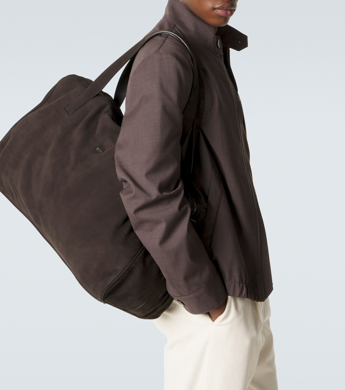 Zegna Leather duffel bag