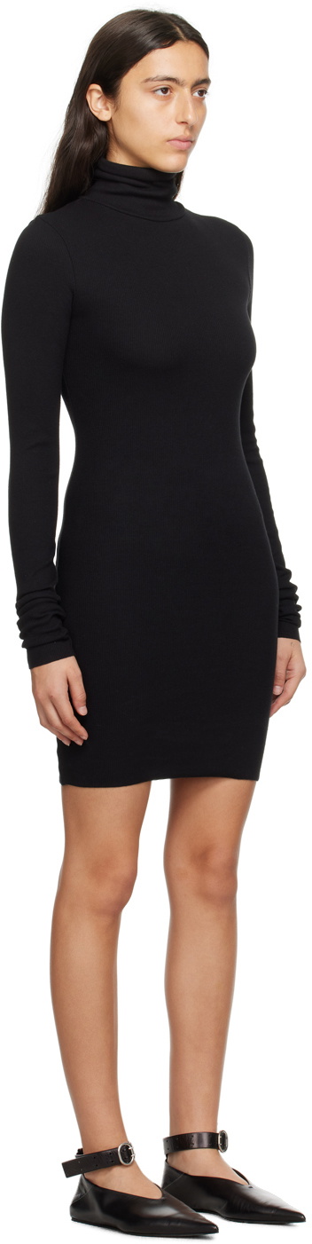 ÉTERNE Black Turtleneck Minidress