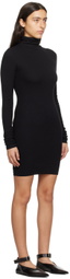 ÉTERNE Black Turtleneck Minidress