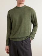 PIACENZA 1733 - Silk and Linen-Blend Sweater - Green