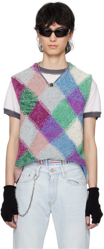 Photo: ERL Multicolor Argyle Vest