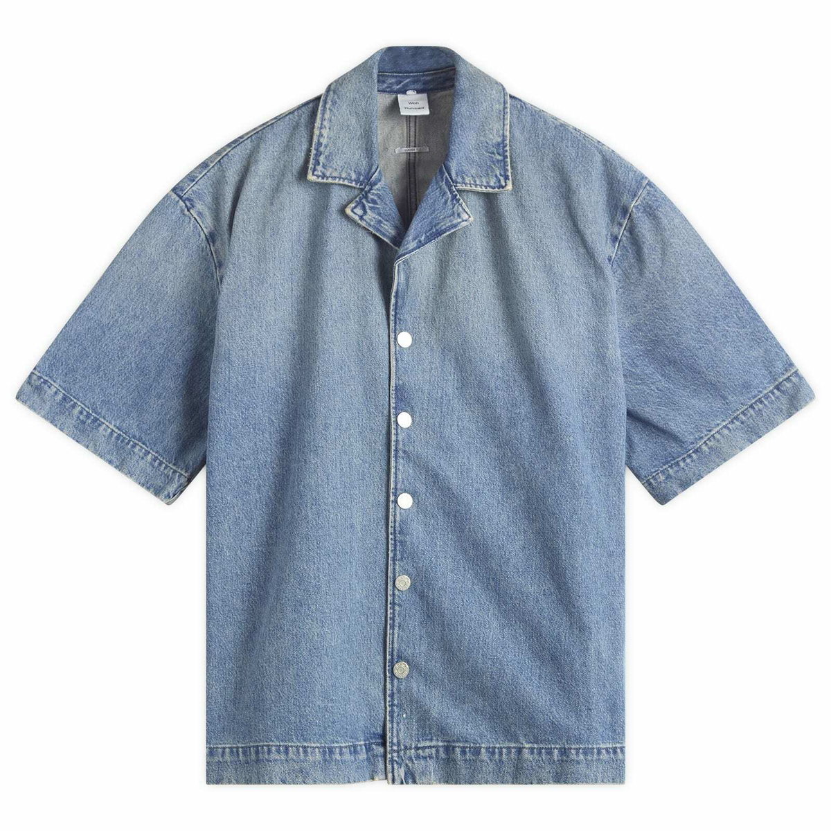 Won Hundred Men's Desmond Denim Vacation Shirt in Light Blue