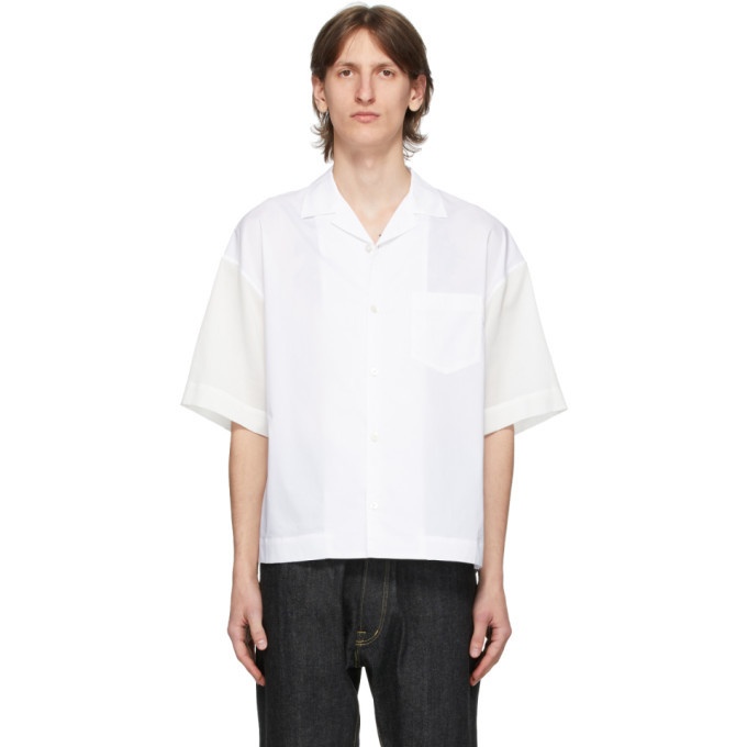 Photo: Fumito Ganryu White Open Collar Combination Shirt