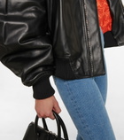 The Attico - Anja leather bomber jacket