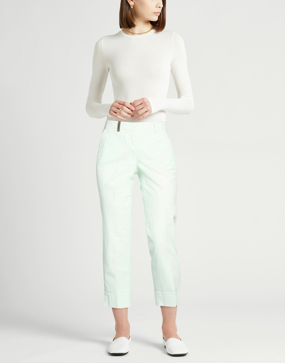 Peserico Icon 4718 Womens Pants Light in Green