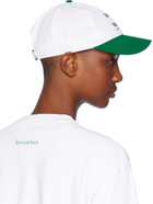 Sporty & Rich White & Green 'Health Is Wealth' Cap