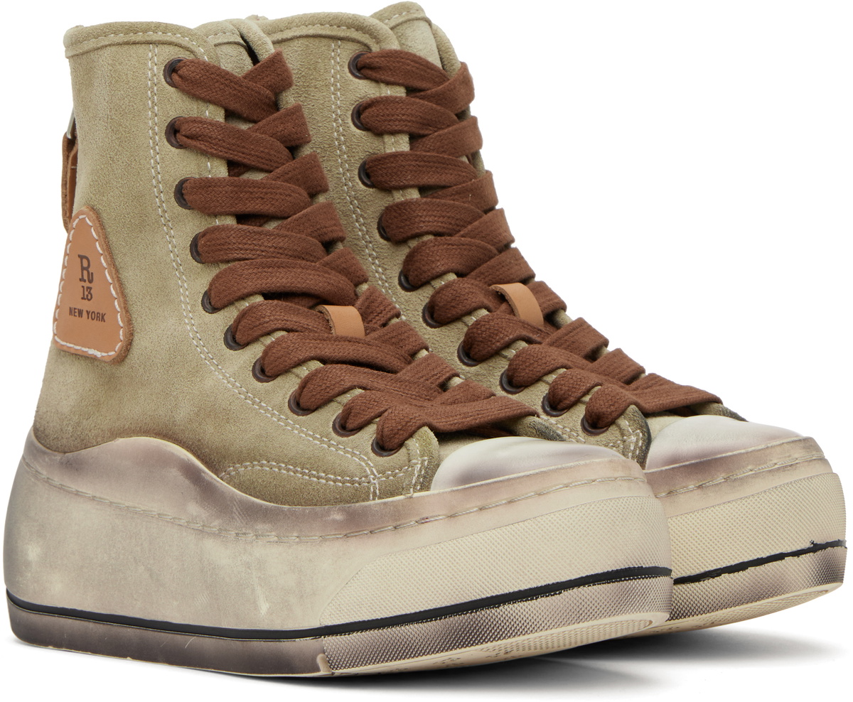 R13 Khaki Tall Kurt Sneakers