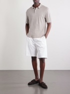 Hartford - Knitted Linen Polo Shirt - Gray