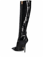 VERSACE - 110mm Croc Embossed Leather Boots