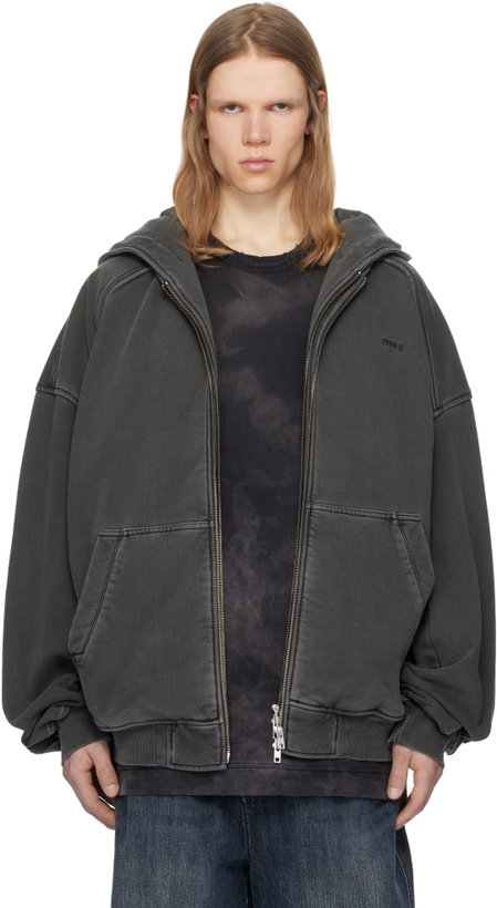 Photo: Juun.J Gray Double Layered Dyed Hoodie