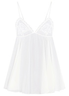Skims Lace Silk Babydoll Dress Ivory