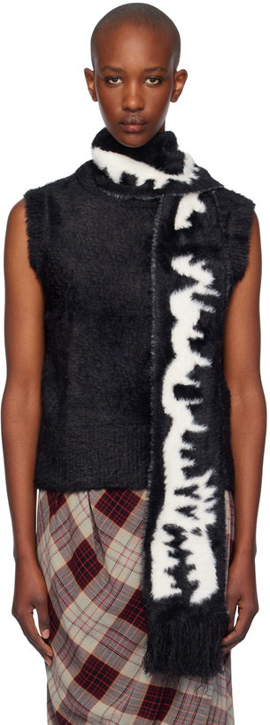 Photo: Charles Jeffrey LOVERBOY Black Fluffy Scarf Vest