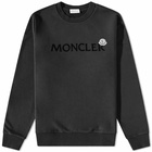 Moncler Men's Trademark Logo Crew Sweat in Black