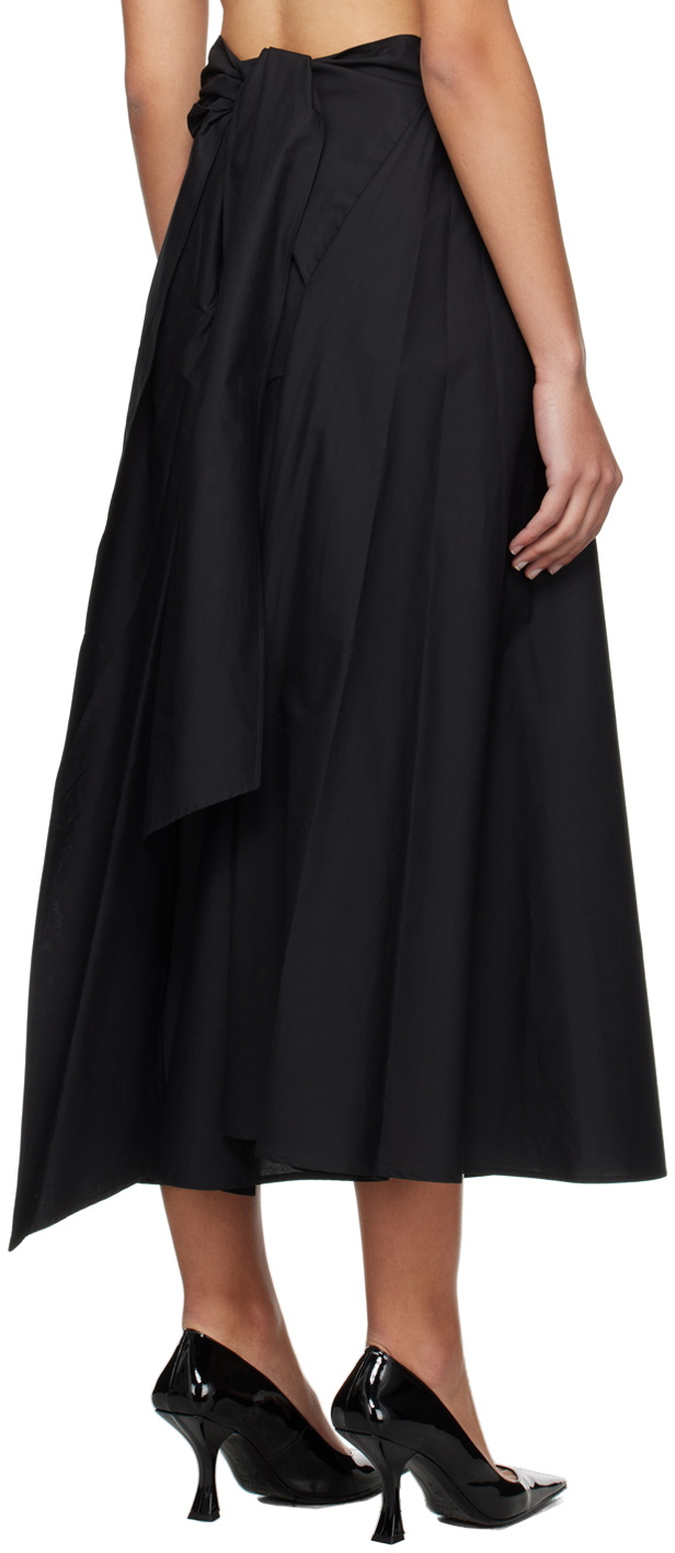 スカート MSGM Woman Skirt Black 3741MDD07247619 99 MSGM Black Tie Maxi Skirt MSGM