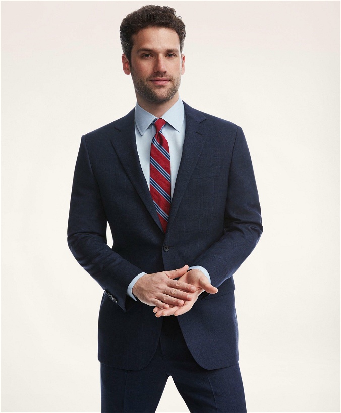 Photo: Brooks Brothers Men's Madison Fit Check 1818 Suit | Navy/Blue