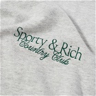 Sporty & Rich SR Country Club Hoodie in Heather Grey/Forest