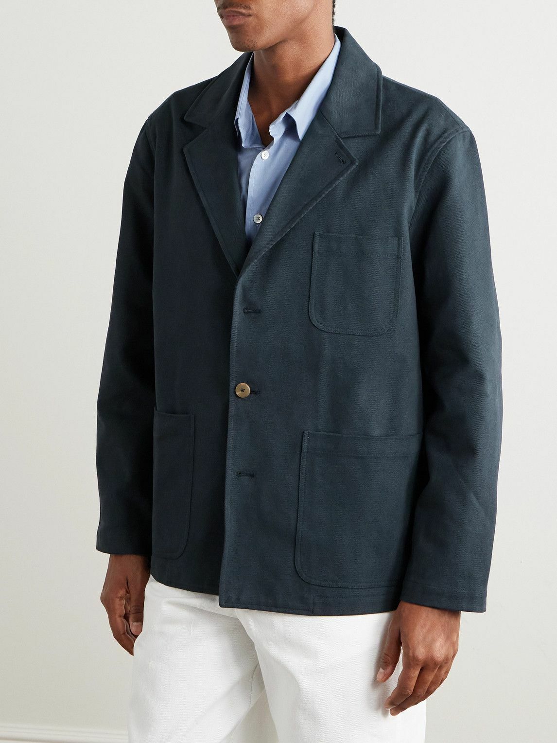 De Bonne Facture - Traveler Cotton-Drill Jacket - Blue