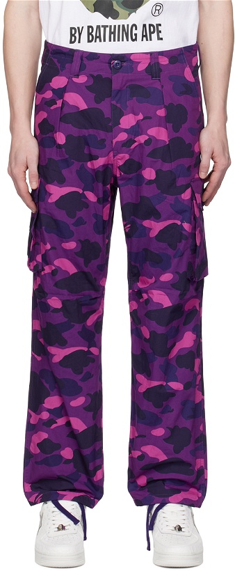 Photo: BAPE Purple Color Camo Cargo Pants