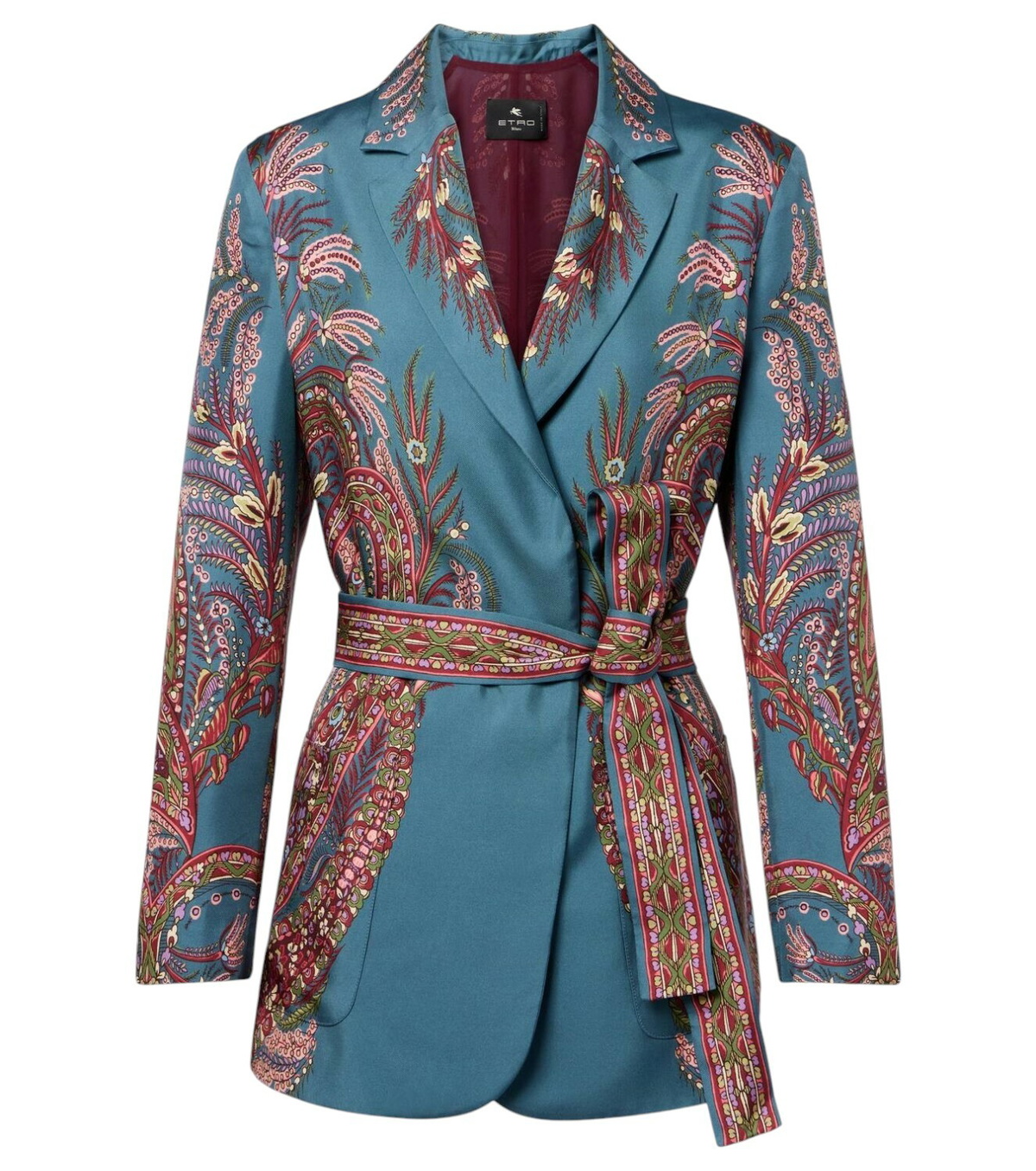 ベスト・ジレ ETRO Jacquard silk blend blazer with embroidery Etro Jacquard Silk Blend Blazer With Embroidery In Multi