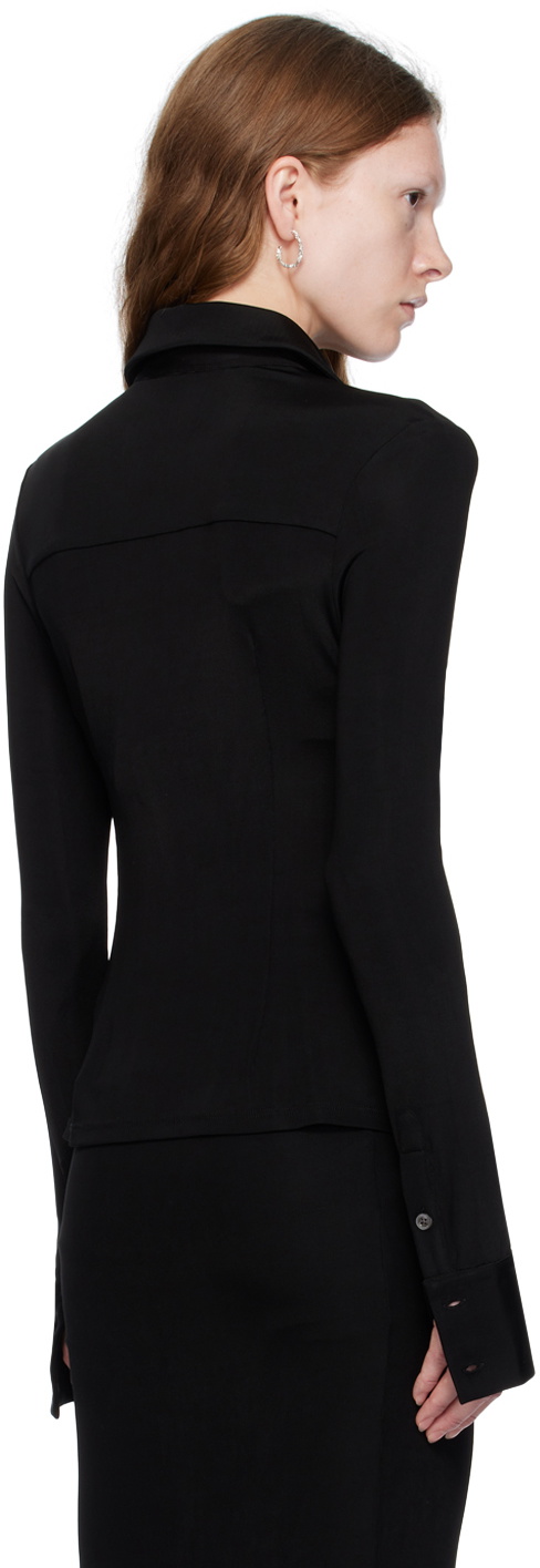 Louisa Ballou Black Button-Down Shirt