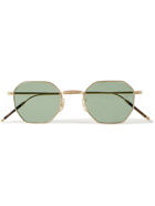 Oliver Peoples - Takumi TK-5 Octagon-Frame Gold-Tone Sunglasses