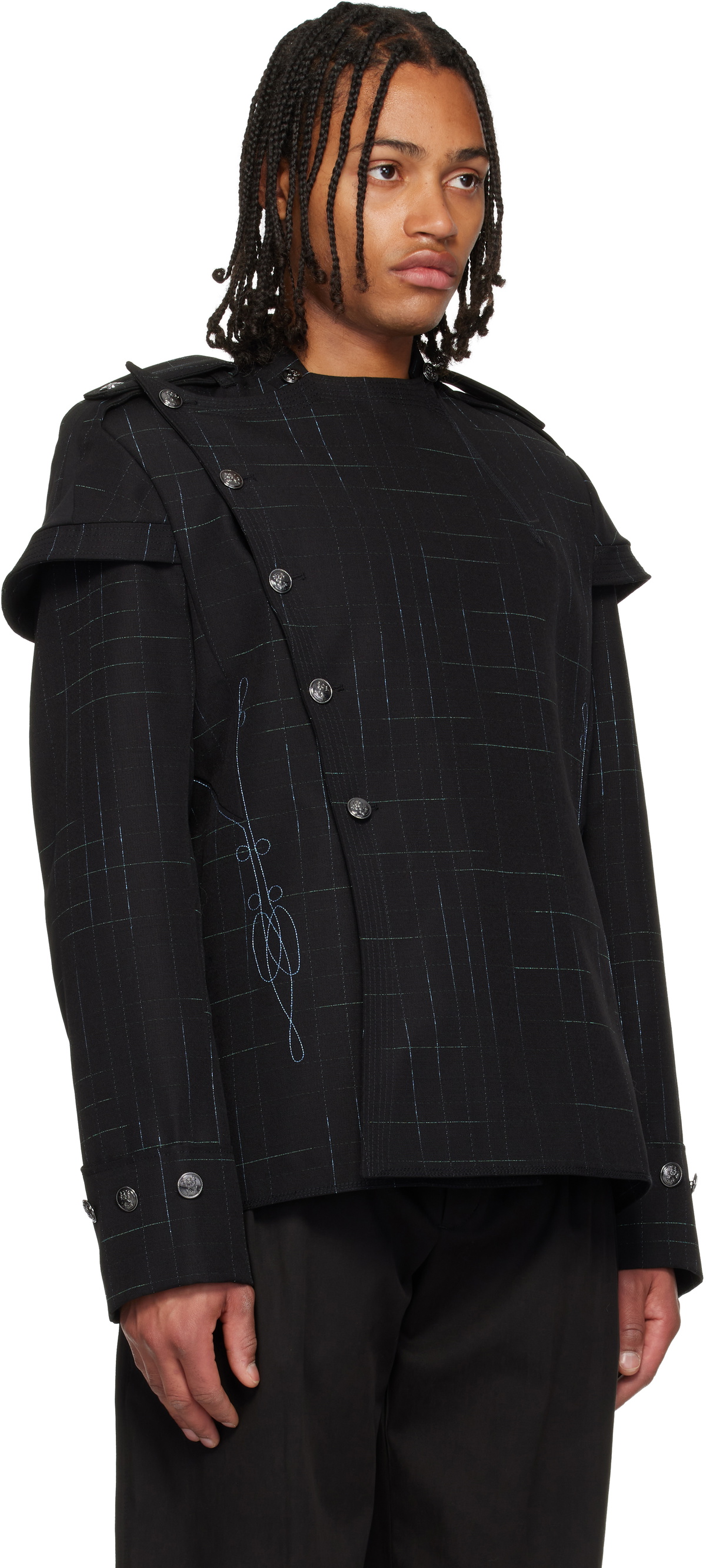 Kiko Kostadinov Black Kormos Military Blazer Kiko Kostadinov