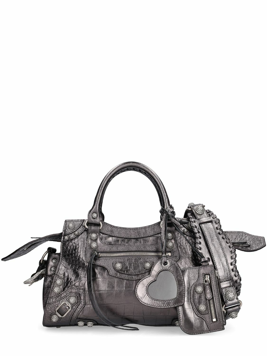BALENCIAGA - Small Neo Cagole City Leather Bag Balenciaga