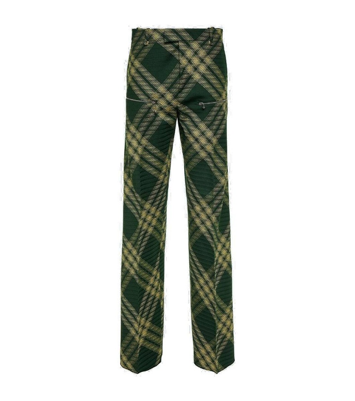 Photo: Burberry Checked wool twill straight pants