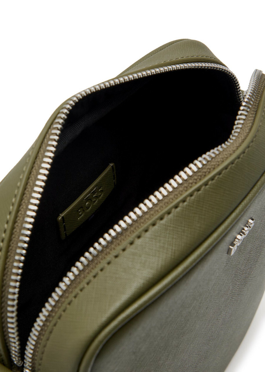 Boss Northon Logo Saffiano Leather Cross-body bag - Green - One Size